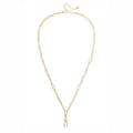 Annie Multi Link Charm Necklace in Shiny Gold