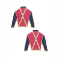 Dixie Jockey Silk Enamel Stud Earrings in Pink & Navy
