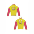 Harley Jockey Silk Enamel Stud Earrings in Yellow & Pink