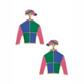 Jockey Silks Enamel Earrings Green and Blue